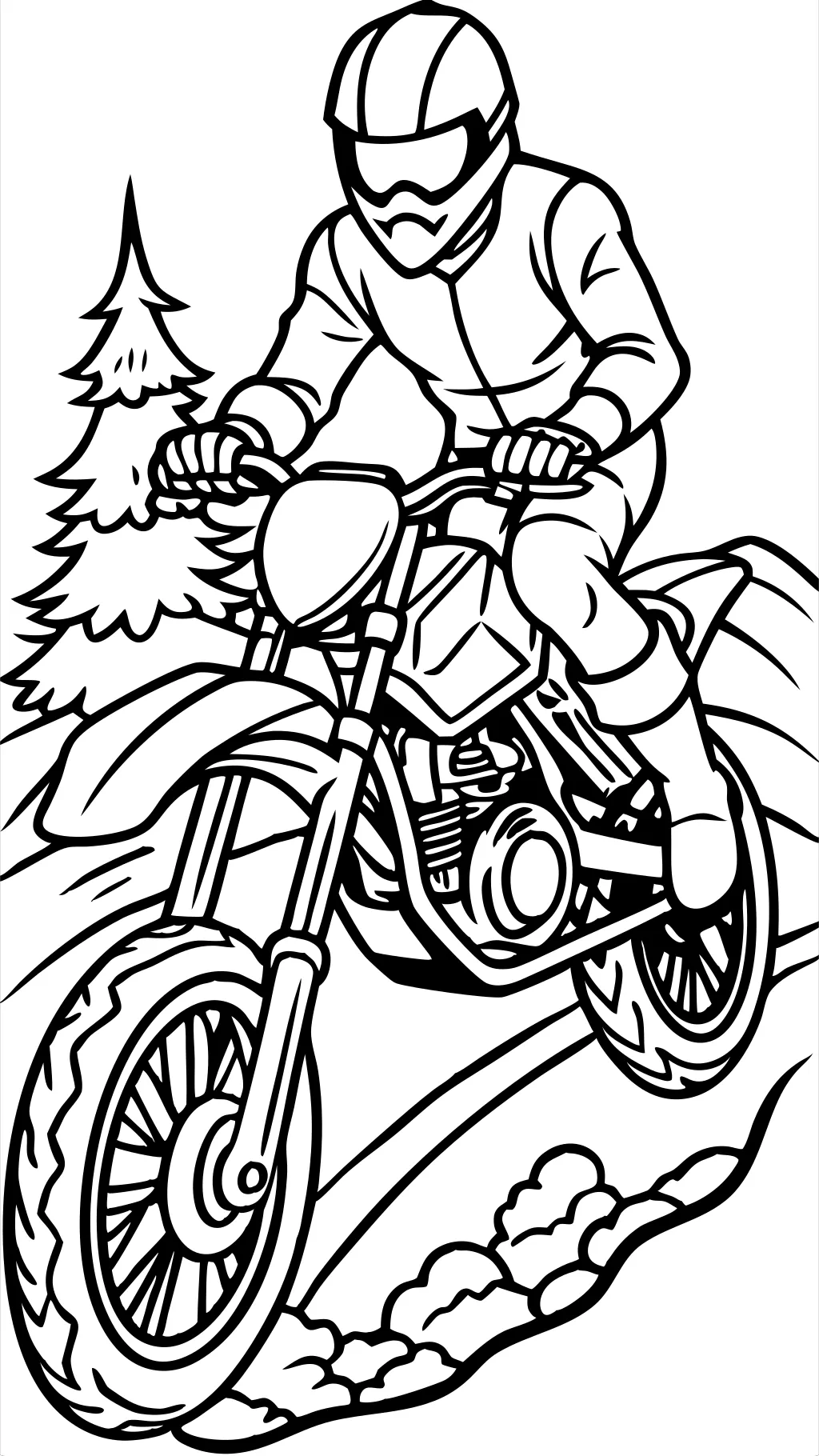 dirt bike coloring page